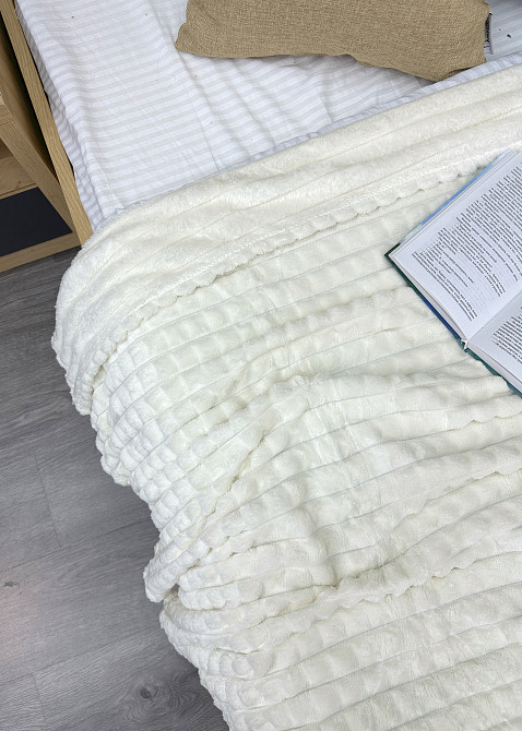 Плед-покривало Кубик 200х220 см (+-10см) Молочний (87-235) Київ - фото 7