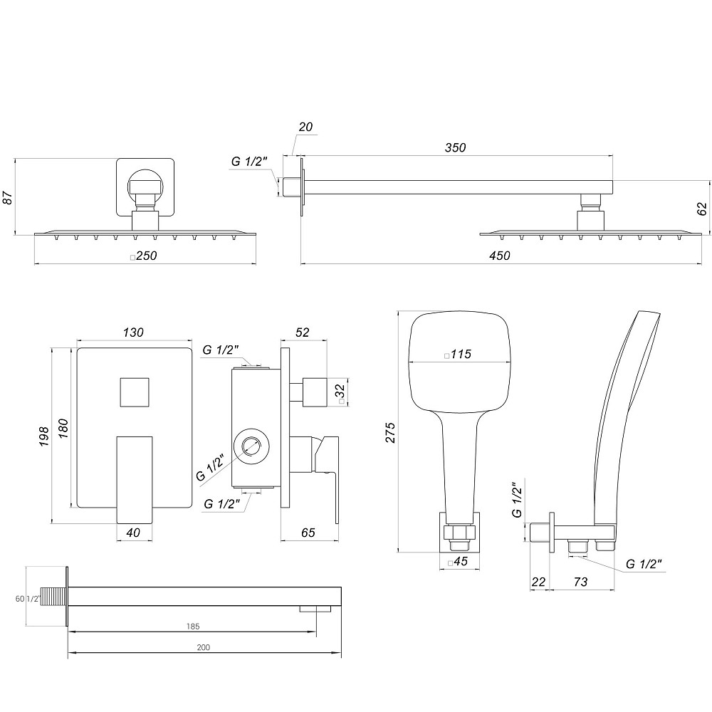 Душова система Globus Lux SMART GLM-305L-BB Тернопіль - фото 3