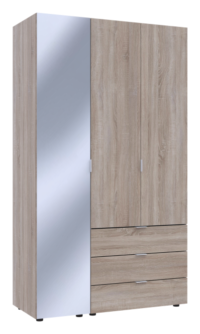 Комплект шаф для одягу Doros Гелар (2 шт.) 116,5х49,5х203,4 см Дзеркало/Дуб сонома (DRS-011134) Львів - фото 2