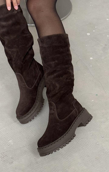 Molly Чоботи жіночі MOLLY 12-67 коричневі (зима, замша натуральна) (5747) 38 Коломия - фото 1