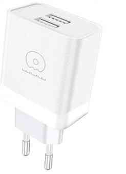 Мережевий зарядний пристрій WUW-C222 2.4A Charger 2 USB A white Одеса