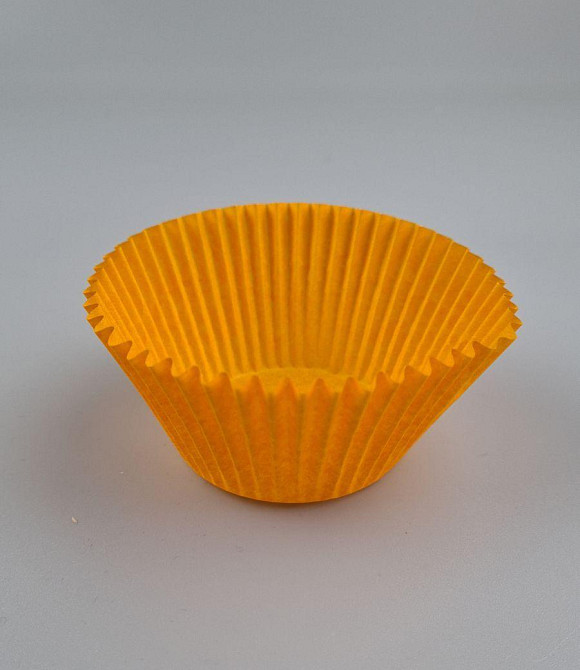 Тартолітка для кексів 140А кругла жовтогаряча D55 H42,5 (100 шт.) (1 уп.) Харків - фото 4