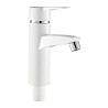 Змішувач для умивальника Plamix Sergio-001(W) Білий (з підведенням) термопластик (PM0607)