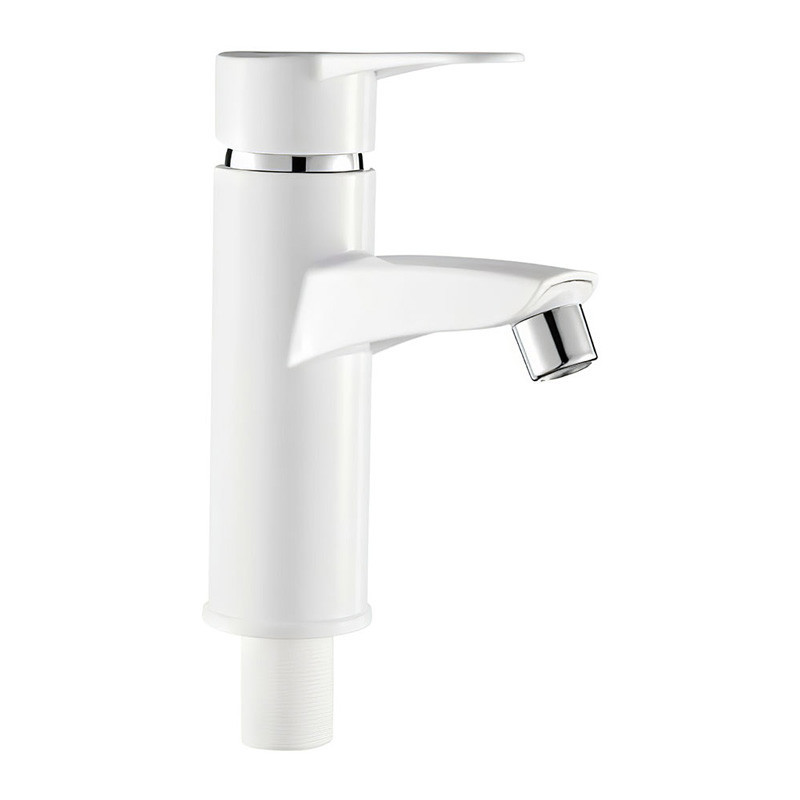 Змішувач для умивальника Plamix Sergio-001(W) Білий (з підведенням) термопластик (PM0607) Чернівці - фото 1