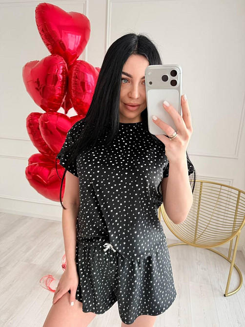 Женская стильная домашняя пижама с велюром Одесса - изображение 4