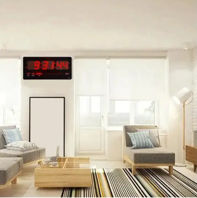 Большие электронные LED часы CW-4622 с календарем, термометром, настольные и настенные Одесса - изображение 9