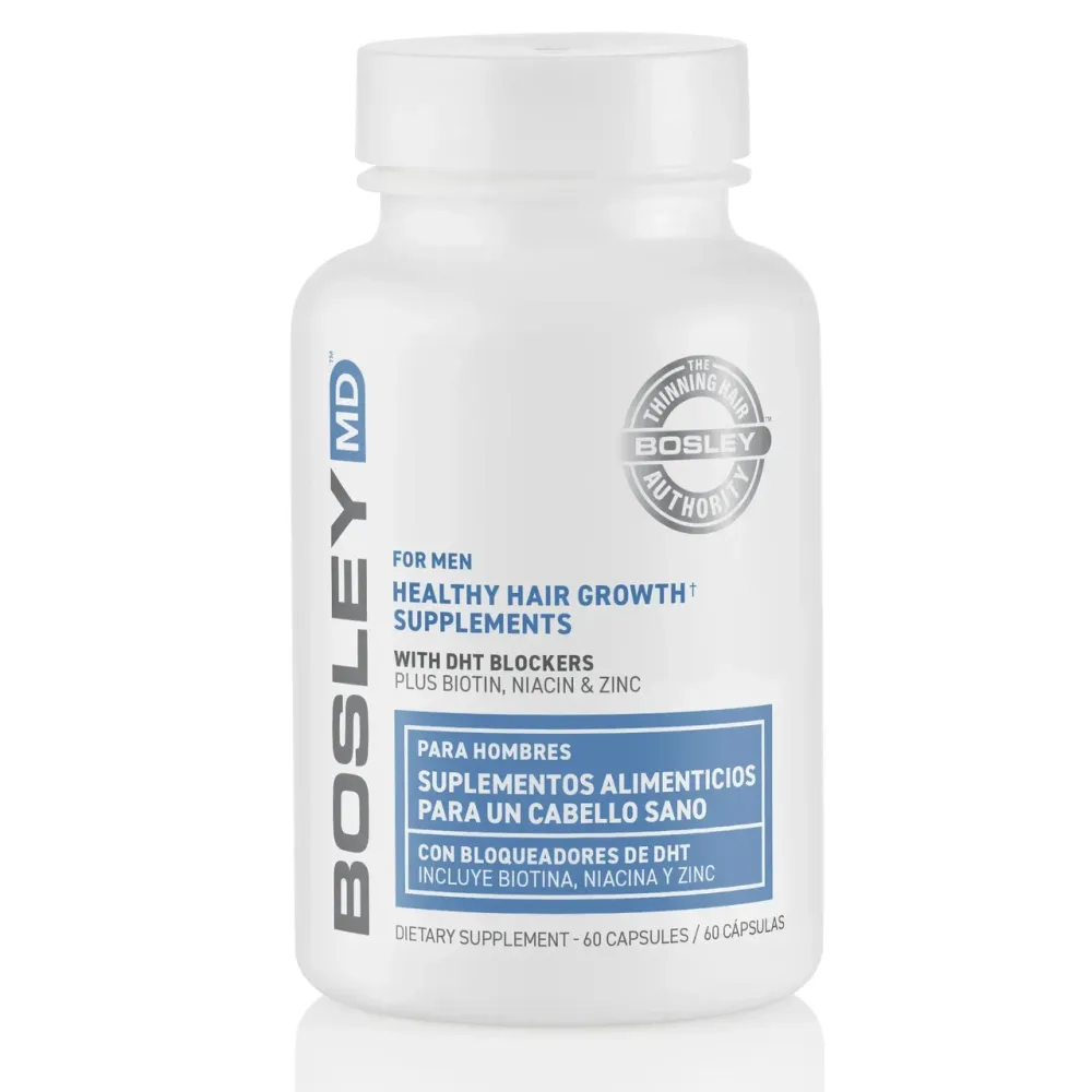 Дієтична добавка для росту здорового волосся у чоловіків BOSLEY, 60 капсул Дніпро - фото 1
