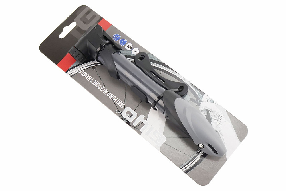 Насос пластмасовий телескопічний з Т-ручкою, чорно-сірий GP-97 Киев - изображение 1