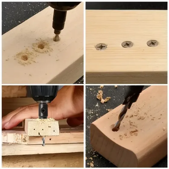 Набір свердел з зенковкою 5 шт для дерева і меблів Київ