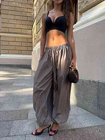 Жіночі широкі оверсайз штани Аладини з плащової тканини Моко Одеса