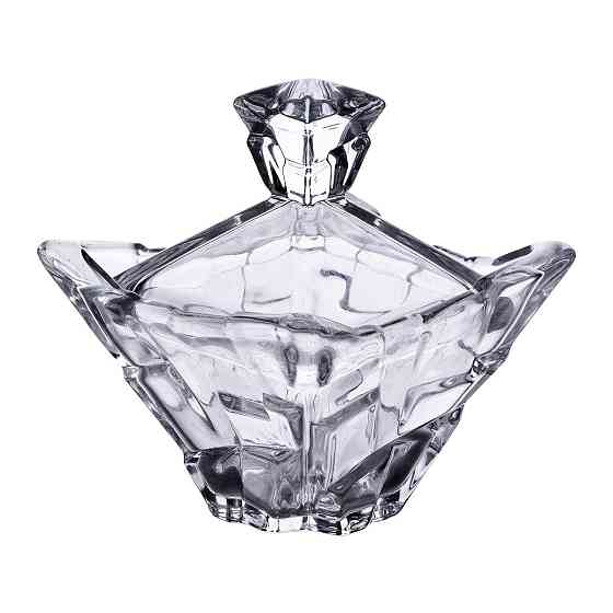 Цукорниця з кришкою 8.5×8.5×8.5 см ваза цукорниця квадратна скляна HP-4-116 Київ