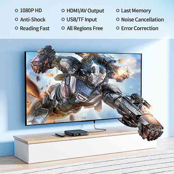 Mini DVD-плеєр Desobry MB115B багатоформатний 1080P 110-240V Дніпро