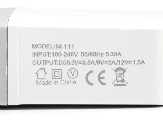 Зарядний пристрій 220В 3,5А QC3.0 USBx1 Швидке Заряджання M-111 Київ - фото 5