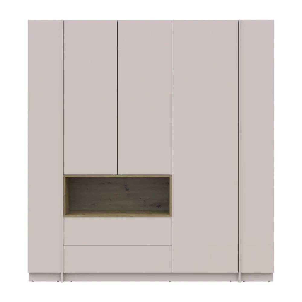 Шкаф для одежды с нишей и этажеркой Doros Дейл Кашемир/Дуб Артизан 3 ДСП 178х52х220 DRS-011726 (44900338) Днепр - изображение 10