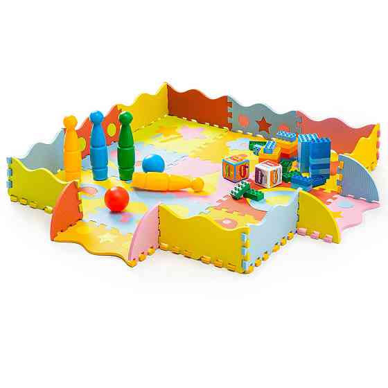 Дитячий килимок пазл з бортиками Toys 30x30 WCG EVA - 25 частин, для дітей Київ