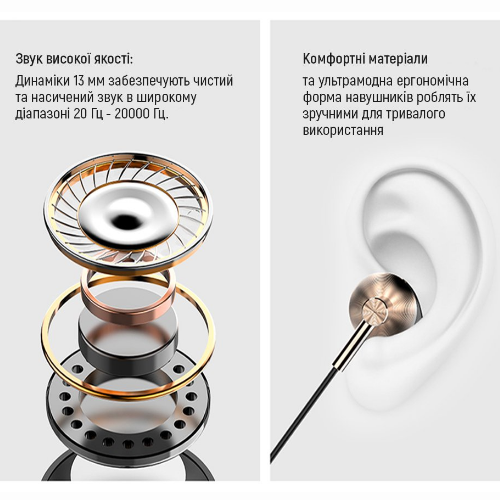 Навушники ColorWay Wired Earphone Blast 2 CW-WD02BK 3,5мм mini-jack чорний Житомир - изображение 4