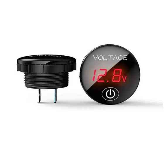 Вольтметр цифровий A4011R автомобільний врізний, червона підсвітка Харків