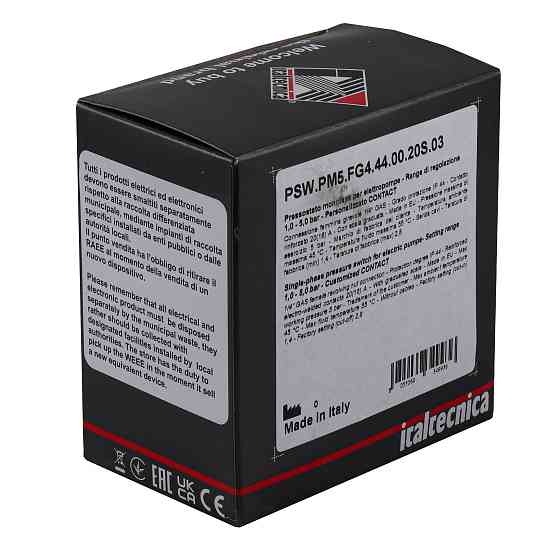 Реле тиску Italtecnica  PM-5 G-14R20SG прозорий корпус.  20А Тернопіль