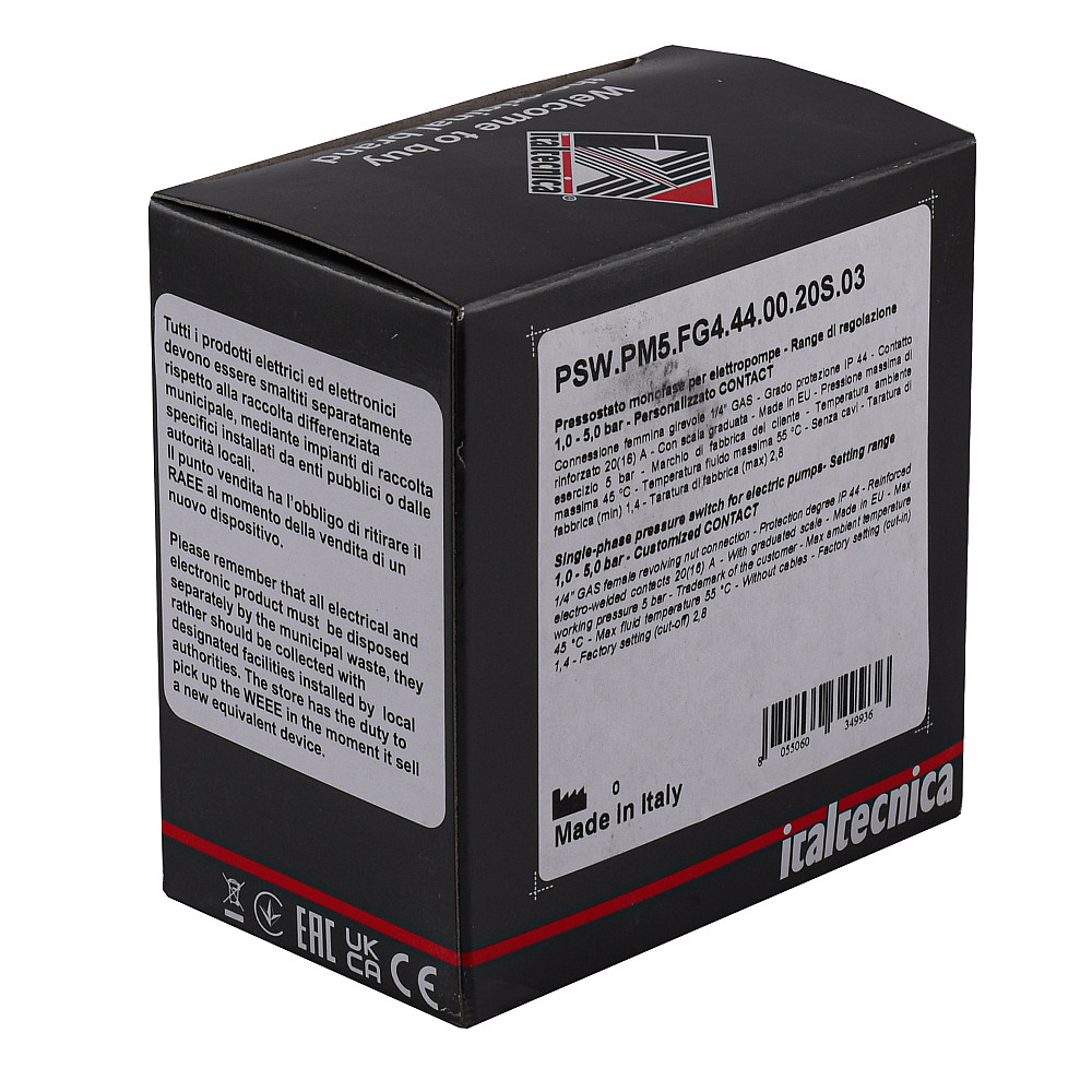 Реле тиску Italtecnica  PM-5 G-14R20SG прозорий корпус.  20А Тернополь - изображение 4