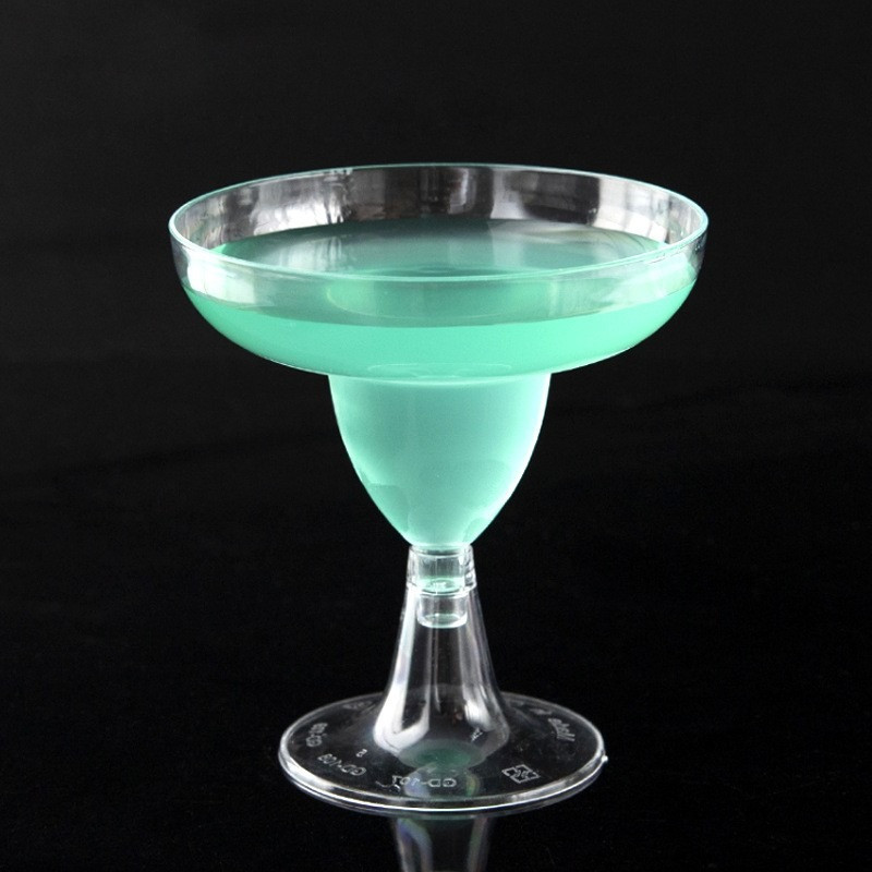 Набор бокалов для маргариты 150 мл, 10 шт, многоразовые, пластиковые, прозрачные для коктейлей с съёмной ножкой Каменец-Подольский - изображение 3