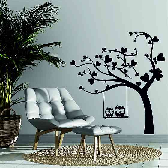 Декоративное настенное Панно «Совы на ветке», Декор на стену Киев