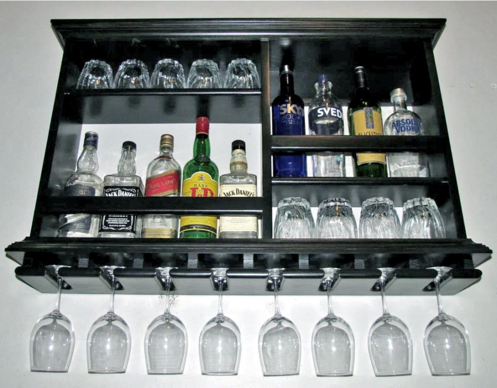 Настінна винна полиця "Сітара" венге Миколаїв - фото 2