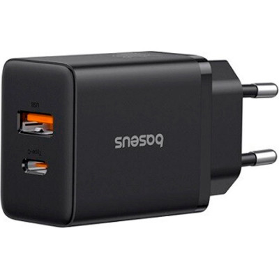 Зарядний пристрій Baseus 1xUSB-C 30W + 1xUSB black (P10111404113-00) Вінниця - фото 3