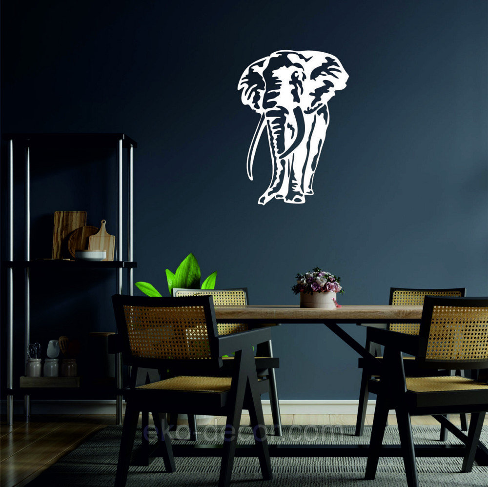 Декоративне настінне Панно «Слон», Декор на стіну 50*35 см, Білий Київ - фото 8