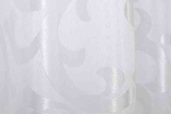 Шторна тканина жакард, колекція "Вензель" колір білий 418ш Київ