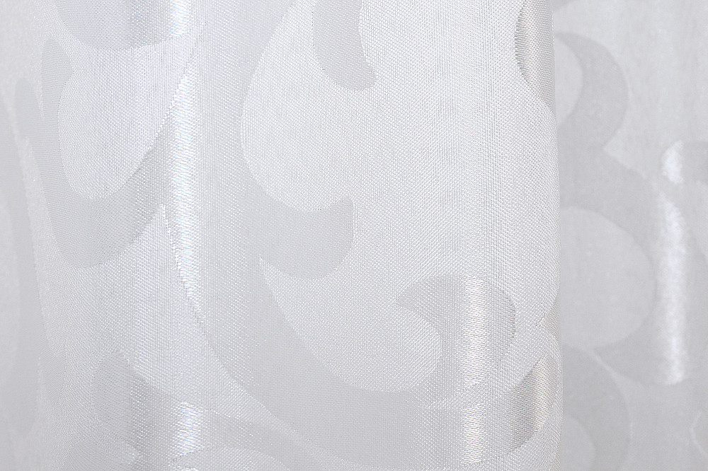 Шторна тканина жакард, колекція "Вензель" колір білий 418ш Київ - фото 2