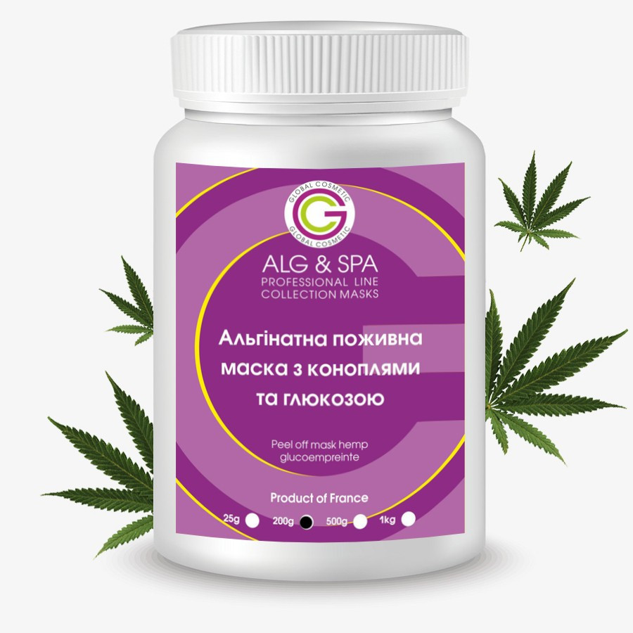 Альгінатна поживча маска Конопля та глюкоза Peel Off Mask Hemp Glucoempreinte ALG & SPA, 200г Дніпро - фото 1