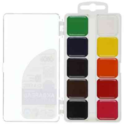 Краски для рисования ZiBi KIDS Line -2 Classic акварельные, 10 цветов (ZB.6583) Винница