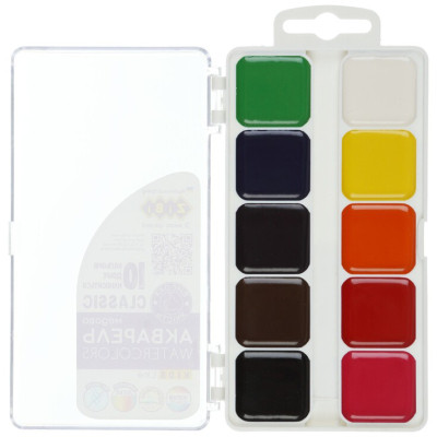 Фарби для малювання ZiBi KIDS Line -2 Classic акварельні, 10 кольорів (ZB.6583) Вінниця - фото 2