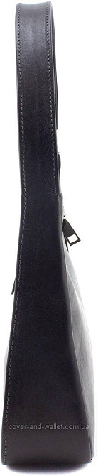 Модная женская сумка-багет черного цвета из итальянской кожи Grande Pelle 763610 Киев - изображение 6