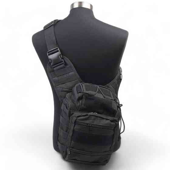 Сумка у військовому стилі на плечі, Тактична армійська сумка через плече, Чоловіча сумка US-634 рюкзак слінг Київ