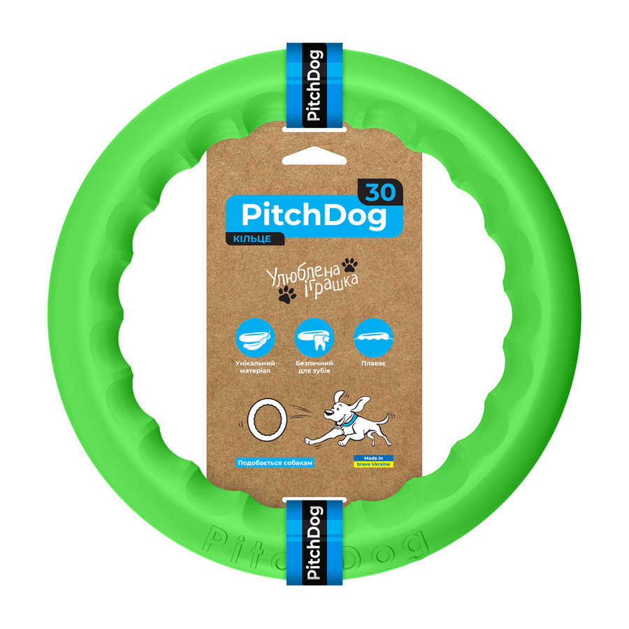 Кільце для апортування PitchDog30, діаметр 28 см салатовий Київ - фото 2