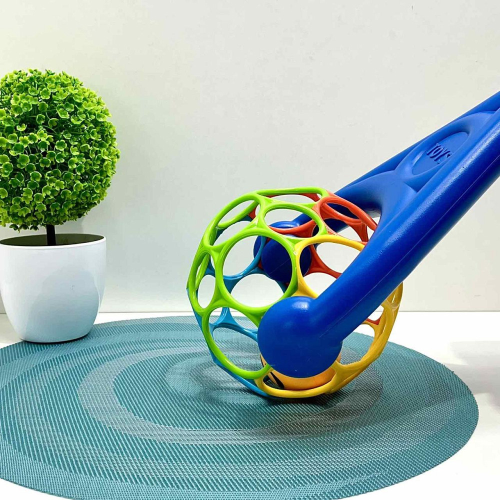 Каталка на палиці Ball дзвінка кулька всередині 59см Синій (3201) Чернигов - изображение 2