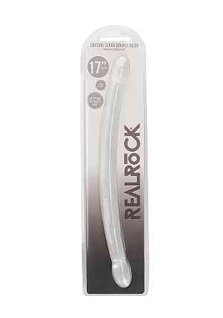Двосторонній фалоімітатор - Realrock Double Dong 17" Transparent Sex Aura Київ