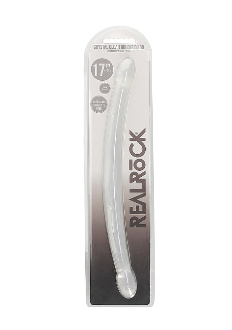 Двосторонній фалоімітатор - Realrock Double Dong 17" Transparent Sex Aura Київ - фото 1