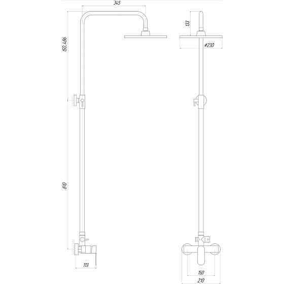 Душова система TOPAZ BARTS TB 07702-H36 Тернопіль