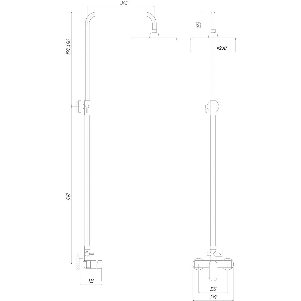 Душова система TOPAZ BARTS TB 07702-H36 Тернопіль - фото 5