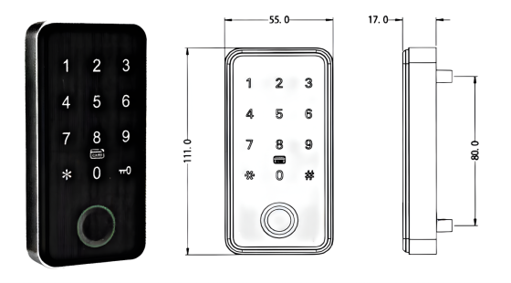 PES Office 6 кодовий меблевий замок Київ