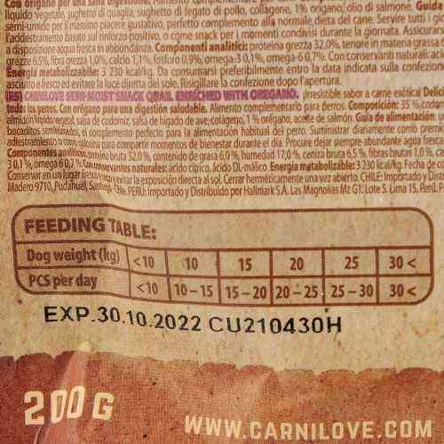 Ласощі Carnilove Dog Semi Moist для собак, перепілка та орегано, 200 г Київ