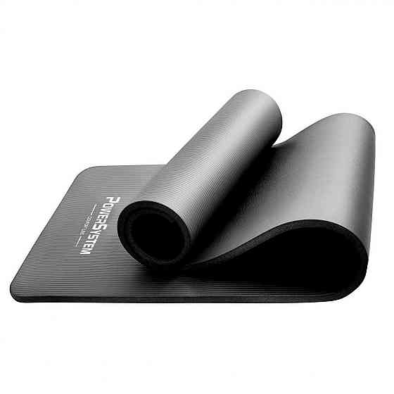 Килимок для йоги та фітнесу Power System PS-4017 NBR Fitness Yoga Mat Plus Black (180х61х1) Кам'янське