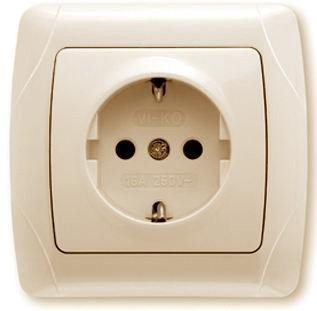 CARMEN Розетка с заземлением крем Viko Харьков - изображение 2