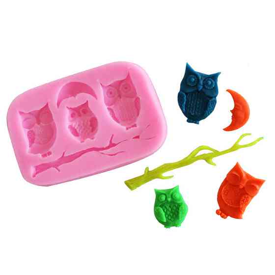 Молд силиконовый Сова 100 на 68 мм розовый Киев