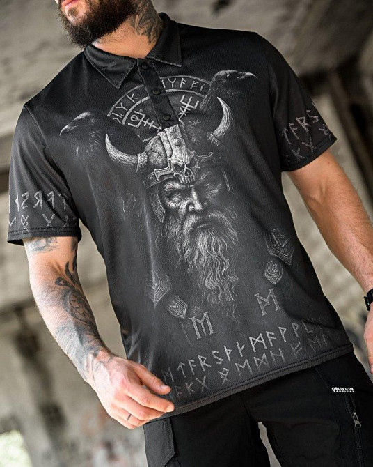 Милитари поло футболка  oblivion  Руни black  ПП4663 Одесса - изображение 7