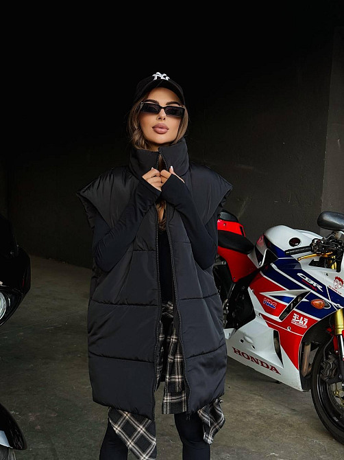 Жіноча стильна оверсайз-дута жилетка плащьовка Еммі Одеса - фото 7