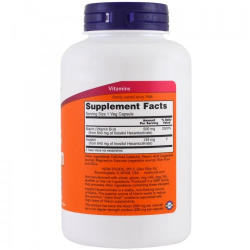 Витамин В3 ниацин с инозитолом (Niacin) 500 мг/135 мг 180 капсул Киев - изображение 3
