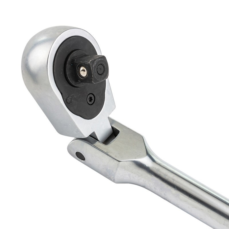 Тріскачка реверсивна шарнірна з гумовою ручкою 3/8